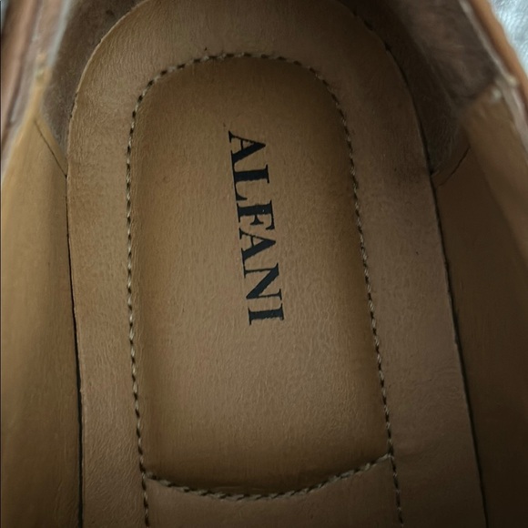 Alfani Brown Leather Men's Oxfords - Picture 6 of 13
